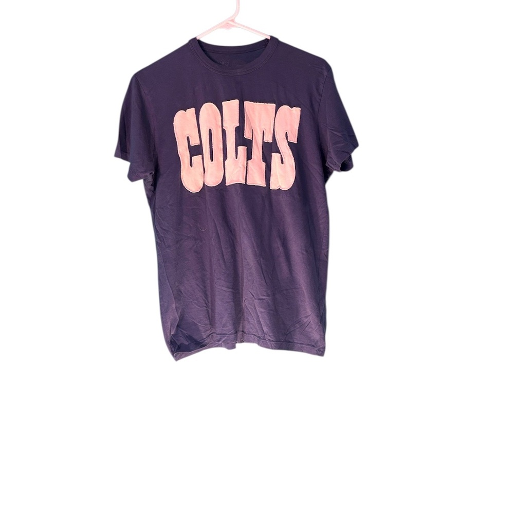 Blue Graphic Tee with White Print